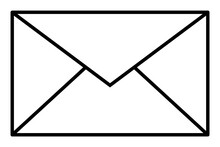 Envelope Png Illustration. Icon, Symbol, Object Or Business Infographic. Web Address Or Contact Button.