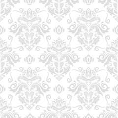 Wall Mural - Classic seamless pattern. Damask orient light ornament. Classic vintage background. Orient ornament for fabric, wallpaper and packaging