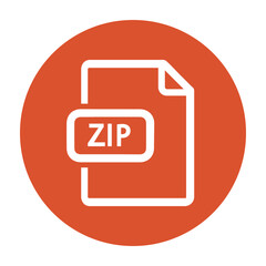 Canvas Print - zip file archive icon 