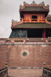 Hue, Vietnam - March 6th, 2020 : wall of the entrance gate of Hue's imperial city in Vietnam