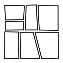 Wall Mural - hand drawn doodle japanese comic manga frame illustration vector