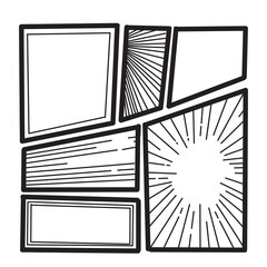 Wall Mural - hand drawn doodle japanese comic manga frame illustration vector