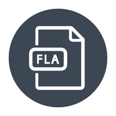 Wall Mural - FLA File format icon
