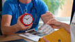 © megaflopp - Doctor is holding alarm clock and female patient with pills