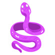 A cobra snake in purple color flat sticker 