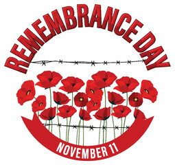 Wall Mural - Remembrance Day Logo Design