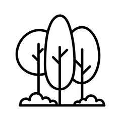Tree icon. Forest. Pictogram isolated on a white background.
