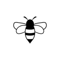 Sticker - Bee logo icon isolated on a white background 