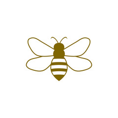 Wall Mural - Bee logo icon isolated on a white background 