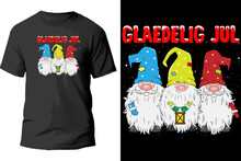 Glaedelig Jul T Shirt Design.