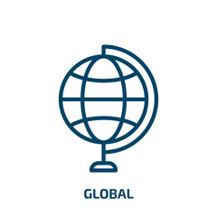 Wall Mural - global icon from strategy collection. thin linear global, business, technology outline icon isolated