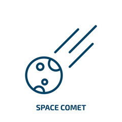 Wall Mural - space comet icon from meteorology collection. thin linear space comet, space, astronomy outline icon