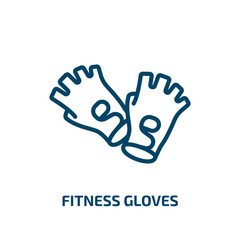 Wall Mural - fitness gloves icon from gym and fitness collection. Thin linear fitness gloves, fitness, glove outline icon isolated on white background. Line vector fitness gloves sign, symbol for web and mobile