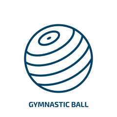 Wall Mural - gymnastic ball icon from gym and fitness collection. Thin linear gymnastic ball, fitness, ball outline icon isolated on white background. Line vector gymnastic ball sign, symbol for web and mobile