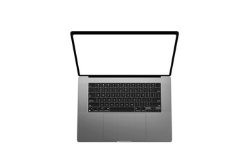 Modern premium laptop vector mockup with transparent background PNG