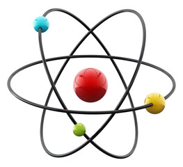 Wall Mural - Molecule Atom model. Transparent background.