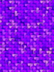 Leinwandbilder - Pattern of multi colored cylinders. Modern background. 3d rendering digital illustration