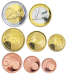 Canvas Print -  Euro Münzen   Euro coins 