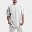 Mockup of an oversized men's t-shirt for design, print, pattern.