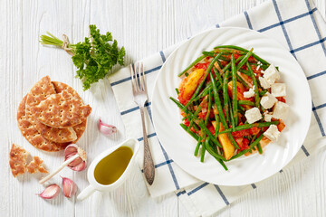 Canvas Print - fasolakia, green beans, tomatoes and potatoes stew