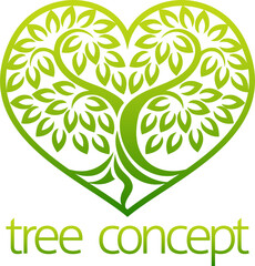 Wall Mural - Tree Icon Concept Heart