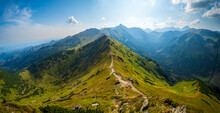 Mountain Range On High Tatra Mountains In Poland And Slovakia