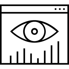 Sticker - Monitoring Line Vector Icon 