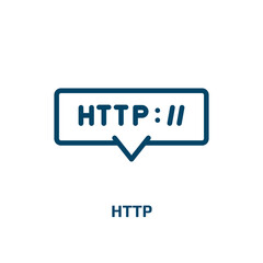 http icon from programming collection. thin linear http, internet, computer outline icon isolated on