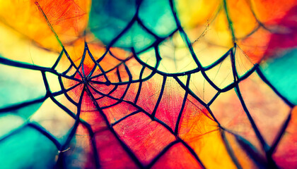 colored spider web