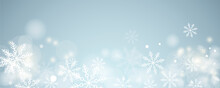 Winter Snowflakes Shape - Snow Design Element - Christmas Snowfall Happy New Year Theme