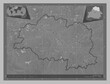 Vitsyebsk, Belarus. Grayscale. Labelled points of cities