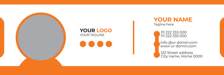 Wall Mural - Modern and minimalist email signature or email footer template