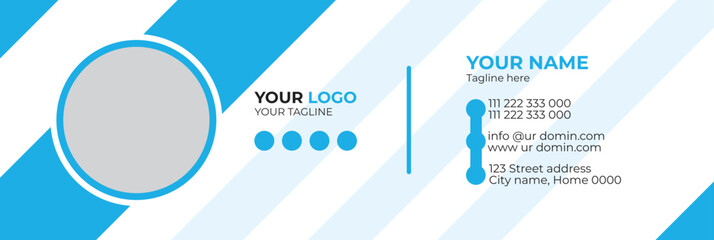 Wall Mural - Modern and minimalist email signature or email footer template