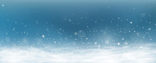 Realistic Falling Snow.Christmas Background.Isolated On Transparent Background.