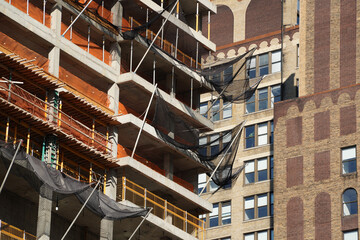 Wall Mural - new york manhattan skyscrapers under construction