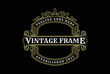 © AFstudio87 - Vintage Retro Ornament Blank Border Frame Royal Badge Emblem Stamp Label Logo Design Vector