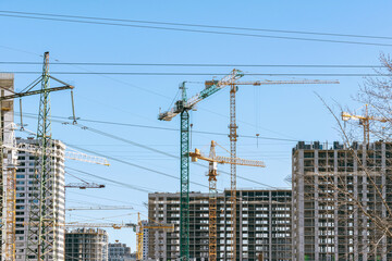 The construction process of many high-rise buildings