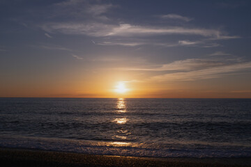  sunset over the sea