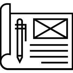 Sticker - Article Submission Line Vector Icon