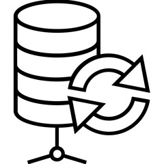 Sticker - Backup Line Vector Icon