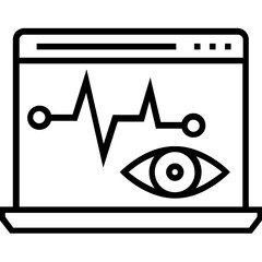 Poster - Monitoring Line Vector Icon