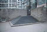 Fototapeta Na drzwi - big staircase in the city block