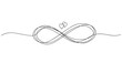 Infinity love icon. Continuous line art drawing Hearts with Infinity symbol. Friendship and love concept. Best friend forever. Vector illustration