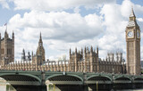 Fototapeta Big Ben - London, UK. Big Ben,  Houses of Parliament and Westminster Abbey during funeral ceremony of Queen Elizabeth II