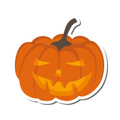 Canvas Print - Halloween Pumpkin Sticker