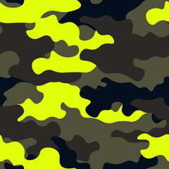 Wall Mural - 
Texture military camouflage seamless pattern. Abstract army and hunting camouflage ornament.