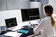 © Andrey Popov - Woman Programmer. Girl Coding