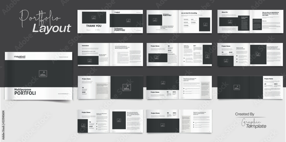 Landscape Portfolio Template Design Architecture Portfolio Photography Portfolio Editorial Template