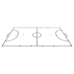 Wall Mural - futsal field isolated illustration