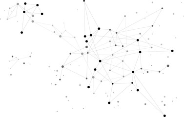 Network Connecting dot polygon background. Concept of Network Business, technology, Data and chemical. Dot connect line abstract background represent futuristic network and data transformation